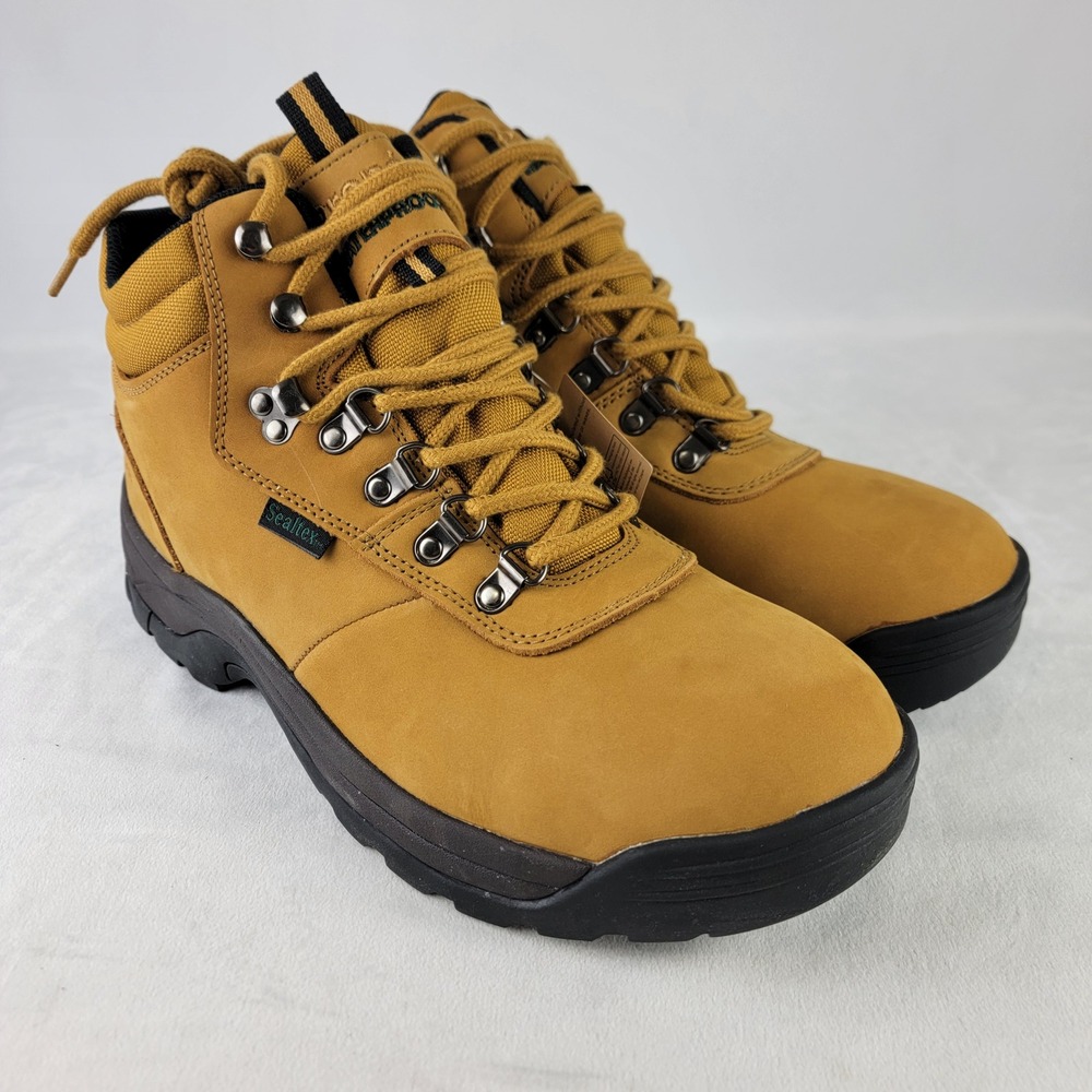 Propet Cliff Walker Men 12 Wheat Waterproof Leather Hiking Work Boots M3188